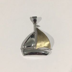 14k Two Tone Gold Sail Boat ⛵️Pendant
